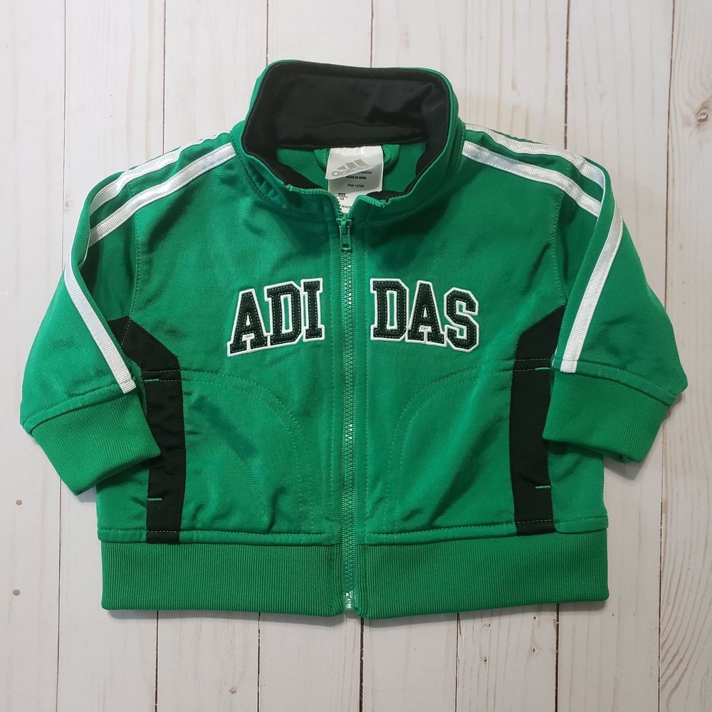 Adidas Boys Green Zip Up - Baby Boys 3 months